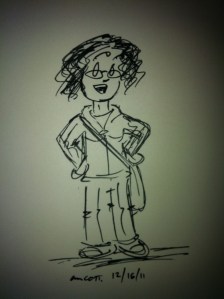 Meredith has curly hair!