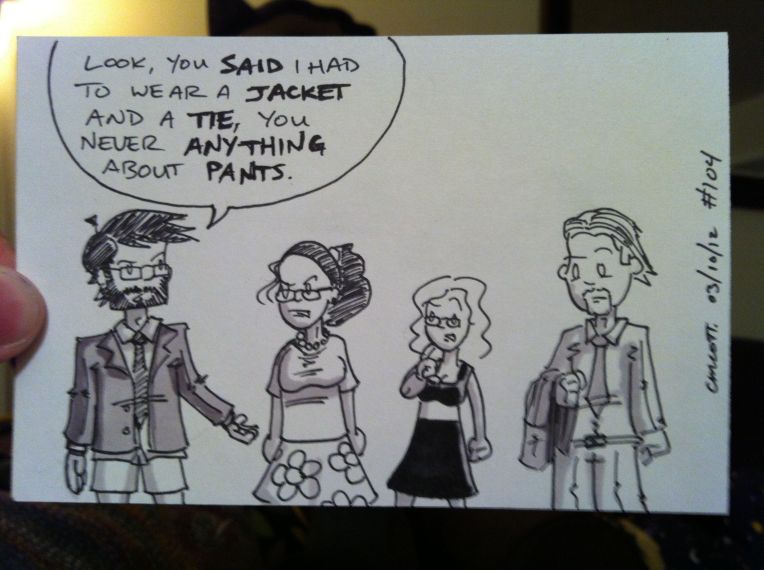 They all look so concerned in such different ways.