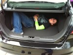 CarTrunk My sister-in-law tests out the trunk.